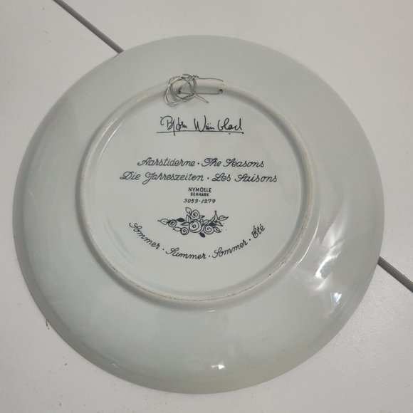 Vintage Bjorn Wiinblad Plate Nymolle Denmark Summer from The Seasons - Picture 3 of 4
